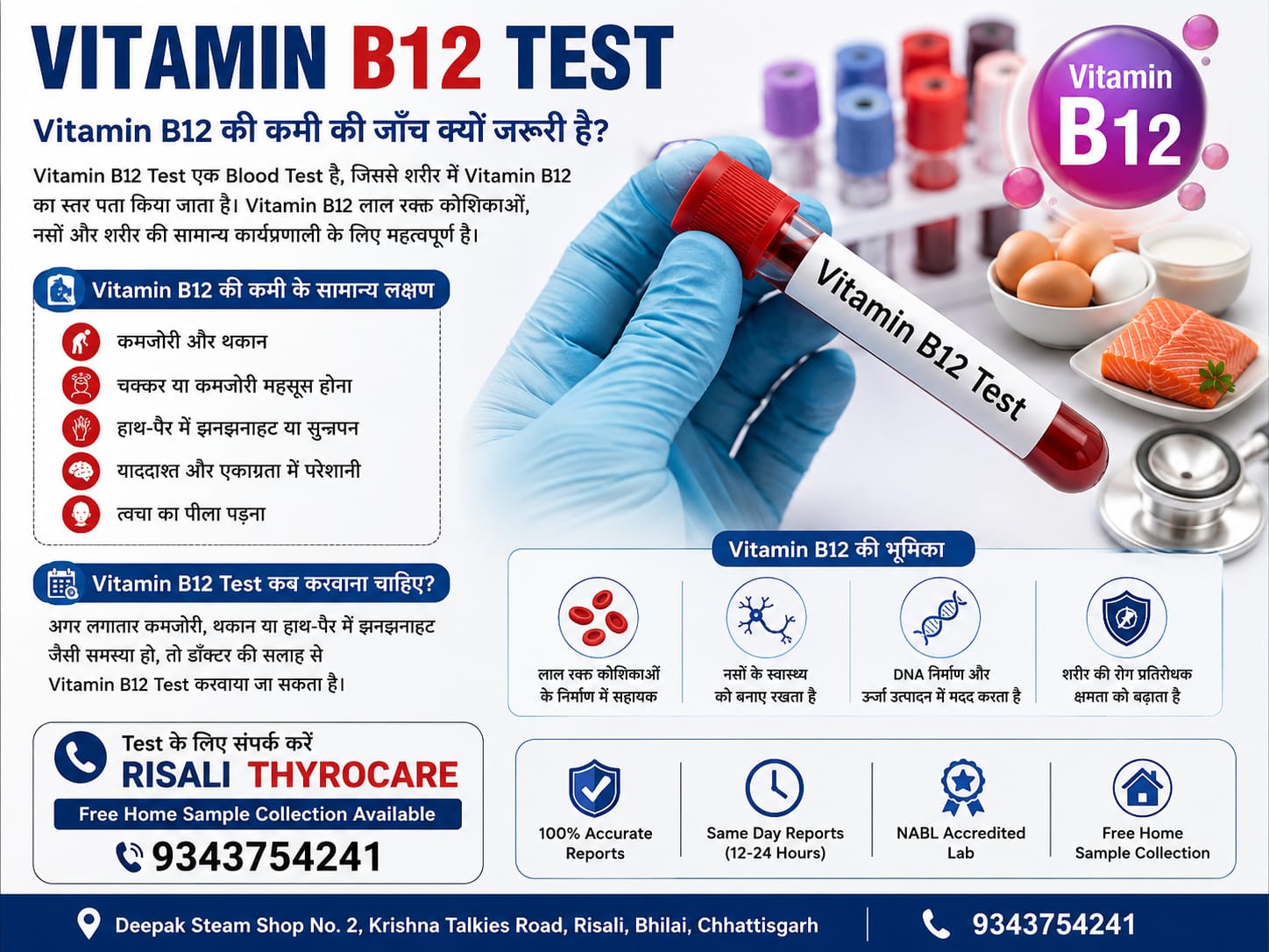 Vitamin B12 Test – Vitamin B12 की कमी की जाँच क्यों जरूरी है?